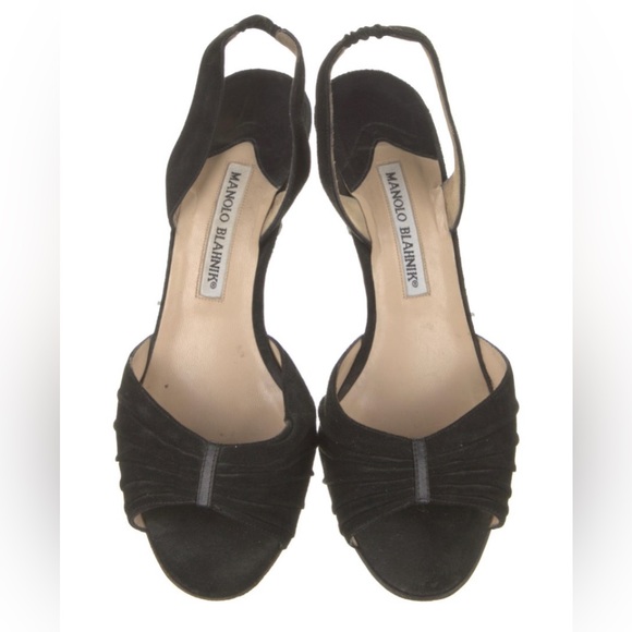 Manolo Blahnik Shoes - Manolo Blahnik Suede Slingback Heels